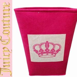 Juicy Couture Home Crown Logo Felt Laundry Basket